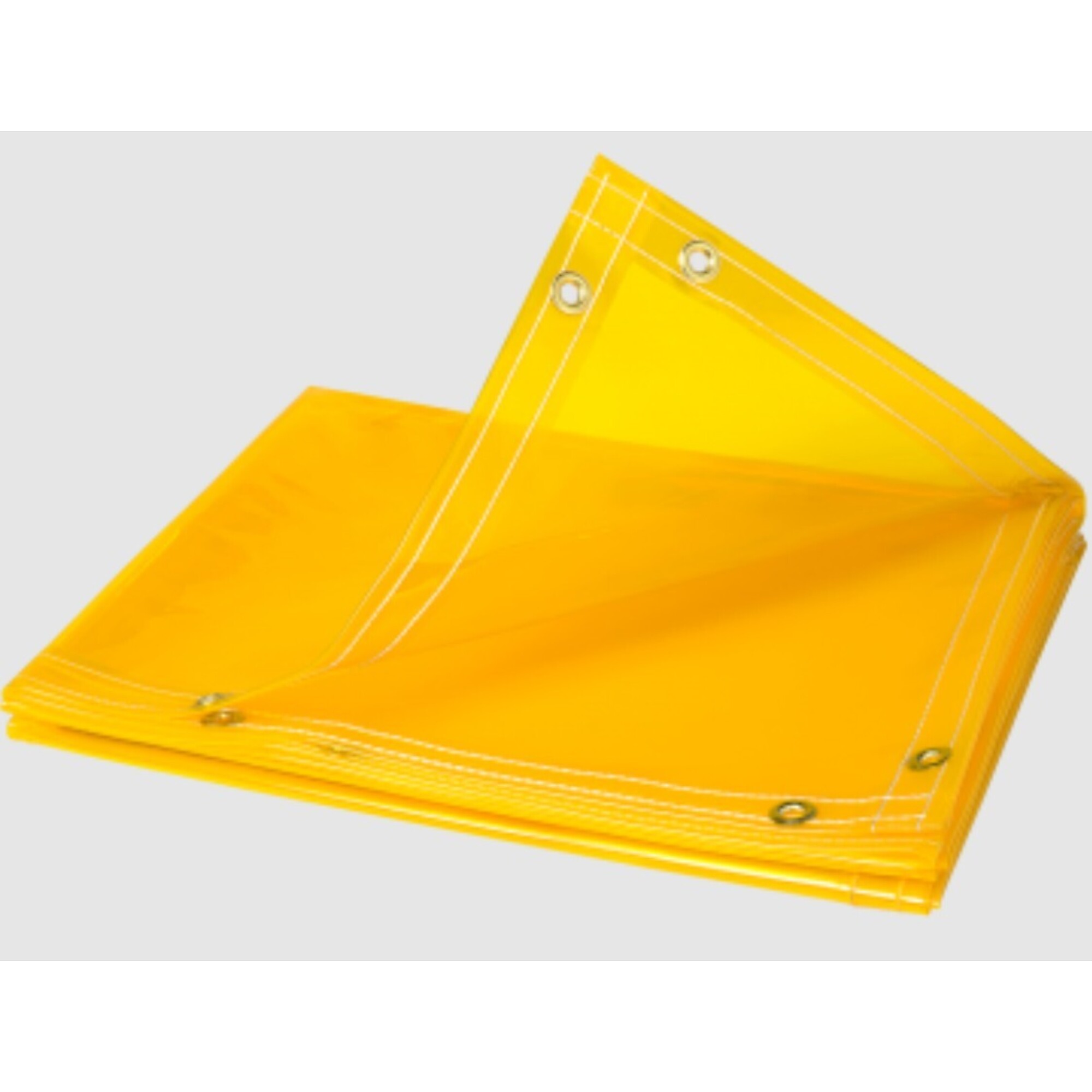 Steiner, 6’x8’ ArcView 14 Mil Flame Retardant Yellow Transparent Vinyl Curtain, Heavy Duty Welding Screen, Temp Rating 250F, Model # 334-6X8